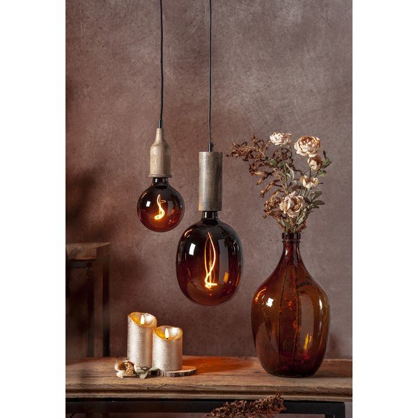 Lampada a sospensione marrone scuro Jojo - Star Trading-image-3