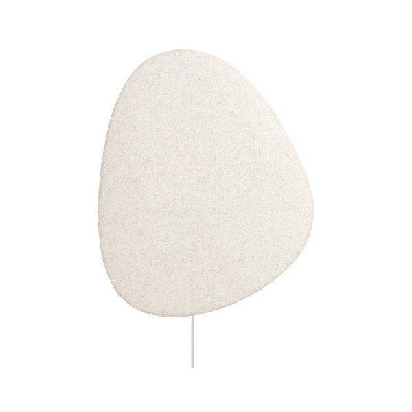 Lampada da parete color crema in lino con alimentazione a corrente Elva – Jotex