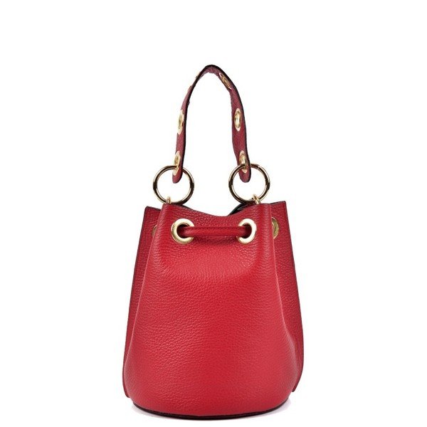 Červená kožená kabelka Roberta M Rissio-image-4