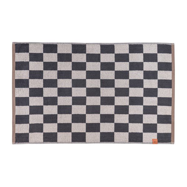 Tappetino per il bagno color antracite/beige in cotone organico per la doccia 50x80 cm Retro – Mette Ditmer Denmark