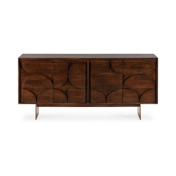 Cassettiera marrone in mango massiccio 165x76x40 cm Trisha – MOME
