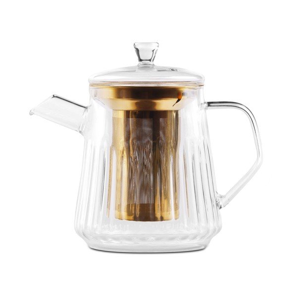 Teiera dorata in vetro con filtro 900 ml Mia – Vialli Design