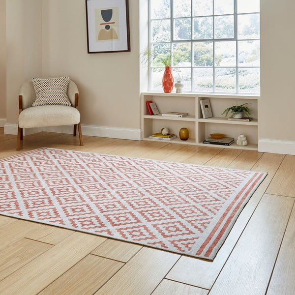 Tappeto arancione lavabile 152x230 cm Coral Orange – Think Rugs-image-2