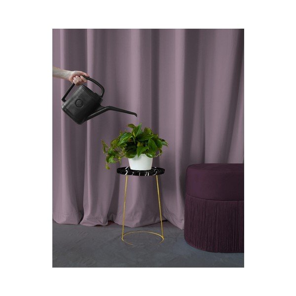 Portaombrelli/vaso di fiori nero con decoro in marmo - Velvet Atelier-image-2