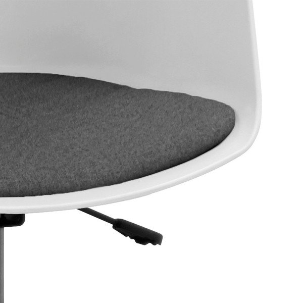 Sedia da ufficio bianca su ruote MOON Moon - Interstil-image-3