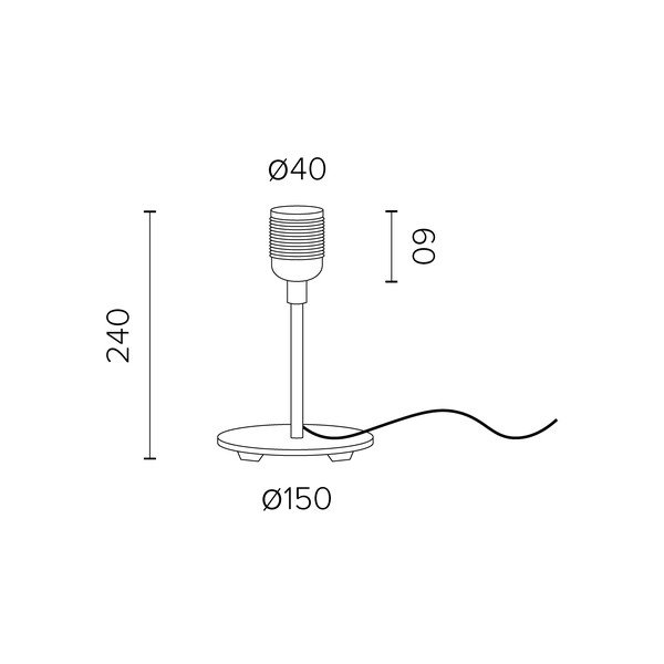Lampada da tavolo nera (altezza 24 cm) Uno - Sotto Luce-image-2