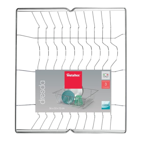 Scolapiatti in argento lucido Dresda - Metaltex-image-1