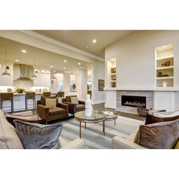Tappeto in lana beige-grigio 133x190 cm Elidu - Agnella-image-1