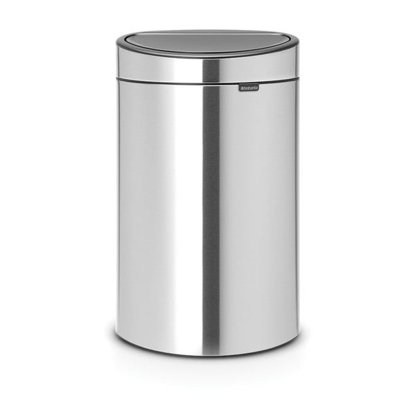 Cestino per la spazzatura in acciaio in argento opaco touch 40 l Touch Bin – Brabantia