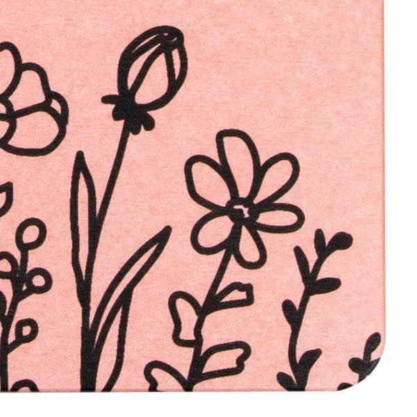 Tappetino da bagno rosa chiaro 39x60 cm Floral Lines - Artsy Doormats-image-3