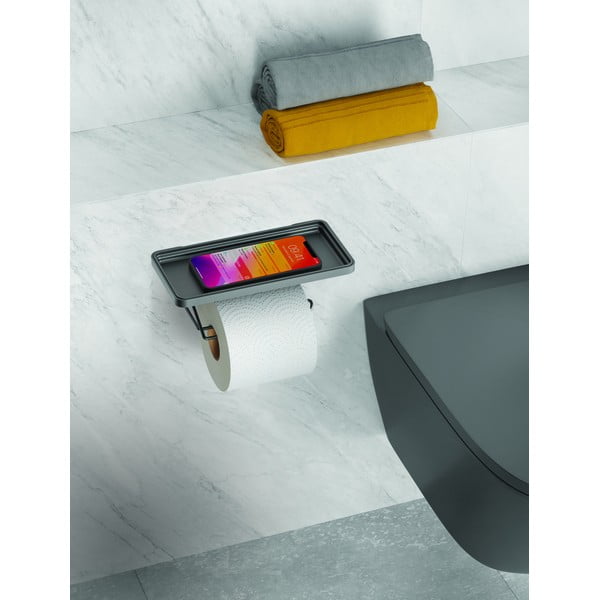 Porta carta igienica autoportante in acciaio inox Origin Lava - Metaltex-image-2