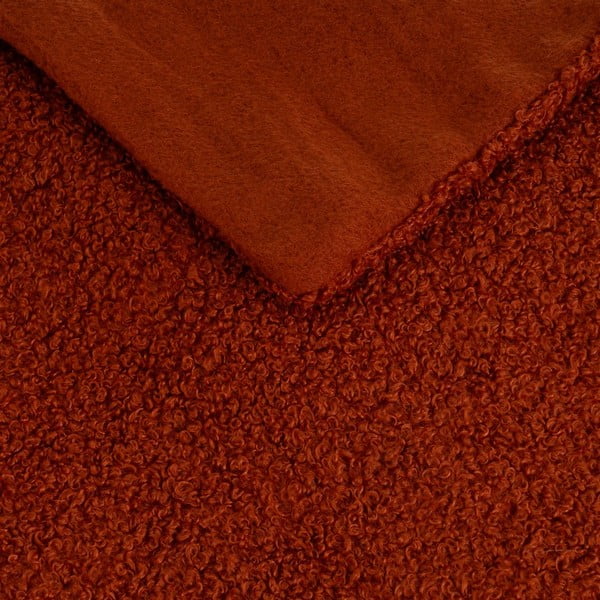 Coperta color mattone in sherpa 130x160 cm Sherpa Bouclé – Casa Selección-image-1