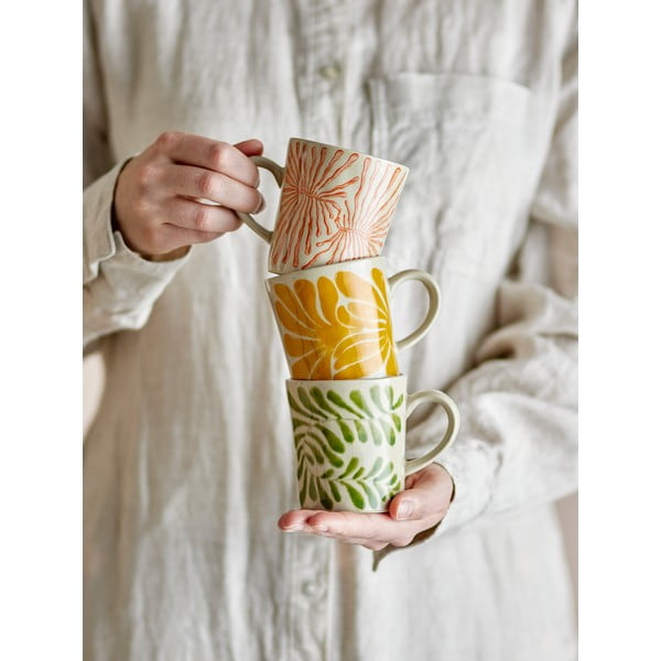 Tazzine in set per cappuccino in gres 3 pz 205 ml Fauni – Bloomingville-image-1