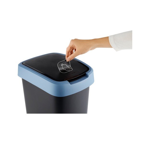 Bidone per rifiuti in plastica riciclata 10 L Twist - Rotho-image-4