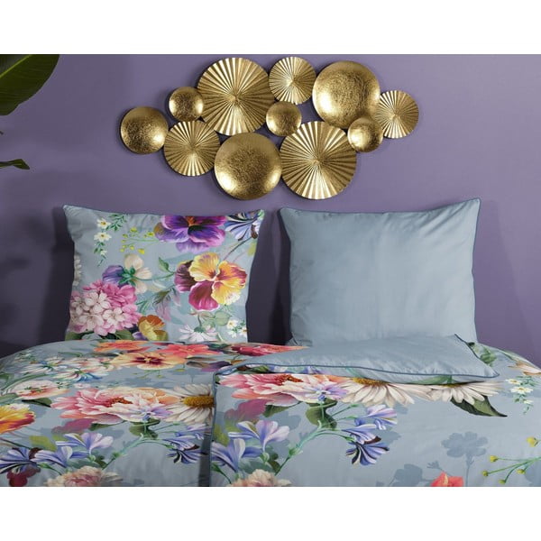 Lenzuolo singolo in cotone organico grigio Girasole, 140 x 220 cm Organic - Descanso-image-2