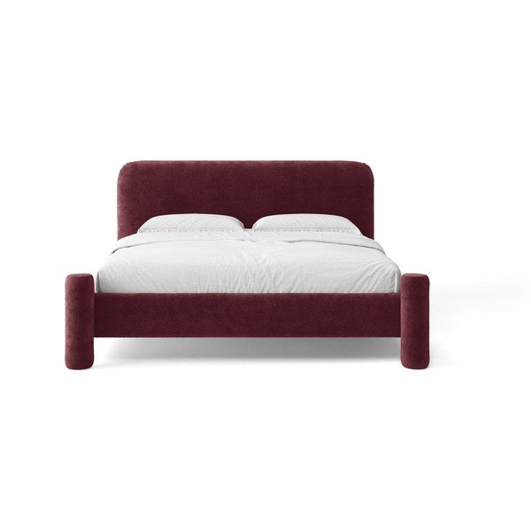 Letto matrimoniale imbottito marrone con rete inclusa 180x200 cm Vera – Micadoni -image-2