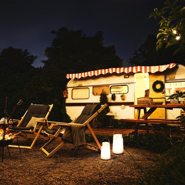 Lampada da tavolo LED bianco-marrone (altezza 21 cm) Collgar - Fischer & Honsel-image-1