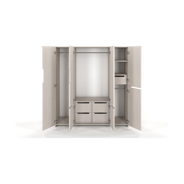 Armadio in pino bianco 170x180 cm Bergman - Skandica-image-1