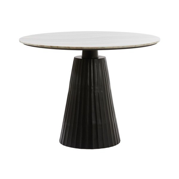Tavolo da pranzo rotondo con piano in marmo ø 100 cm Rianne – Light & Living