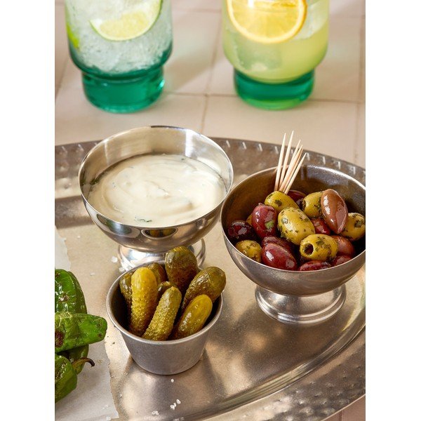 Ciotolina da portata argentata in metallo 110 ml Serve – BonBistro-image-1