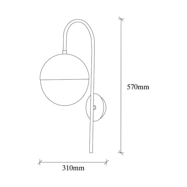Lampada da parete nera/dorata ø 20 cm Bastos – Opviq lights-image-4