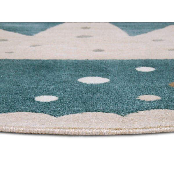 Tappeto blu per bambini ø 140 cm Crown - Hanse Home-image-2