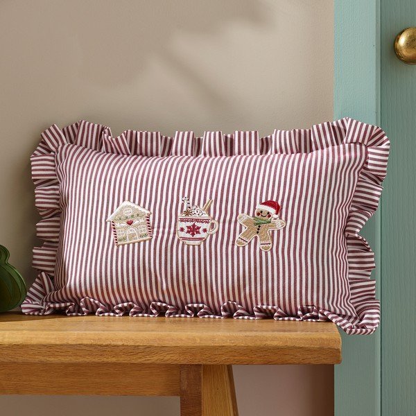 Cuscino decorativo a tema natalizio 30x50 cm Christmas Gingerbread Stripe – Catherine Lansfield-image-1