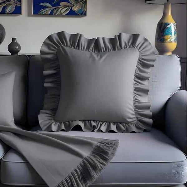 Federa decorativa in misto cotone 40x40 cm Ruffled – Mila Home-image-4