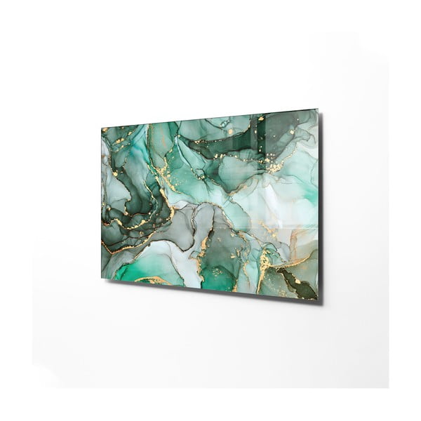 Pittura su vetro 100x70 cm Turquoise - Wallity-image-3