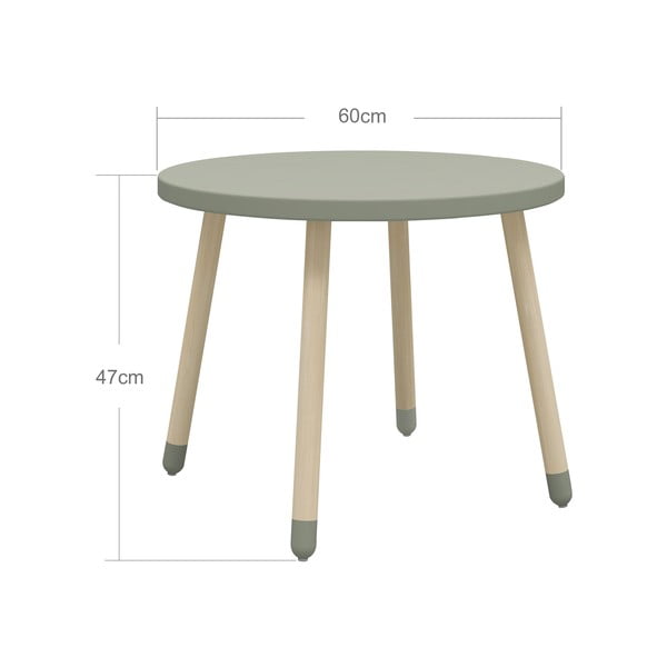 Tavolo per bambini verde chiaro , ø 60 cm Dots - Flexa-image-2