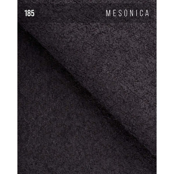 Poltrona nera in tessuto bouclé Moilo - MESONICA-image-4