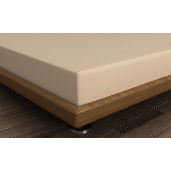 Lenzuolo con angoli beige in cotone 140x200 cm – Mijolnir-image-1