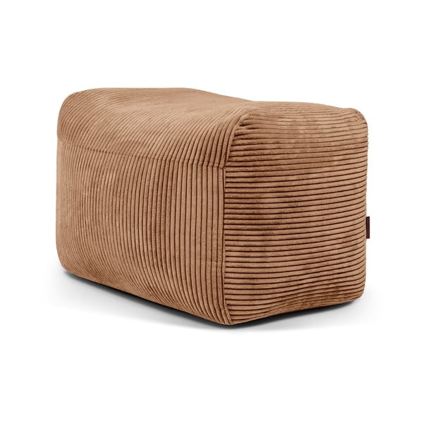 Puof a sacco marrone con rivestimento in velluto a coste Plus 70 Lounge – SLOWDOWN