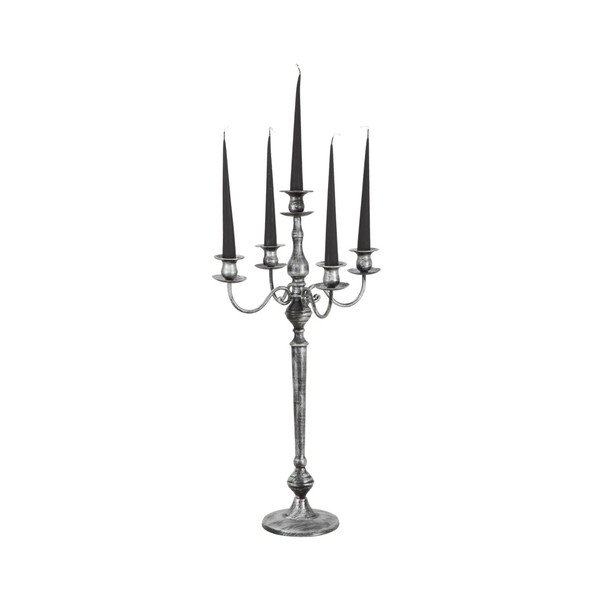 Portacandele in ferro per 5 candele Industria, altezza 66 cm - Mauro Ferretti-image-1