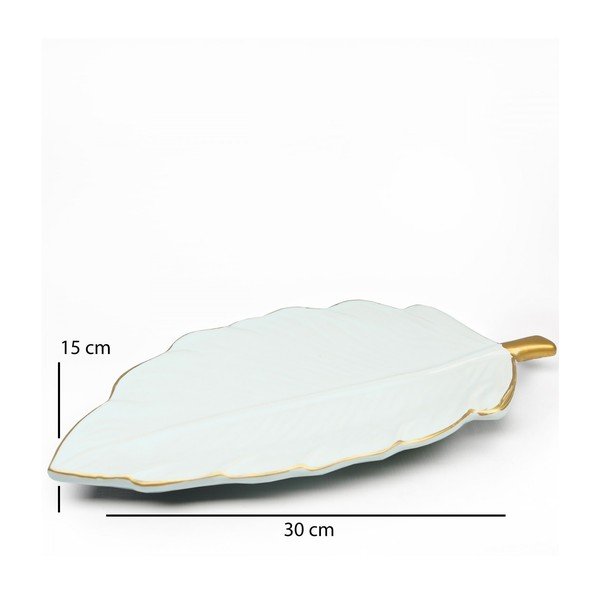Vassoio decorativo in ceramica Leaf - Mioli Decor-image-1