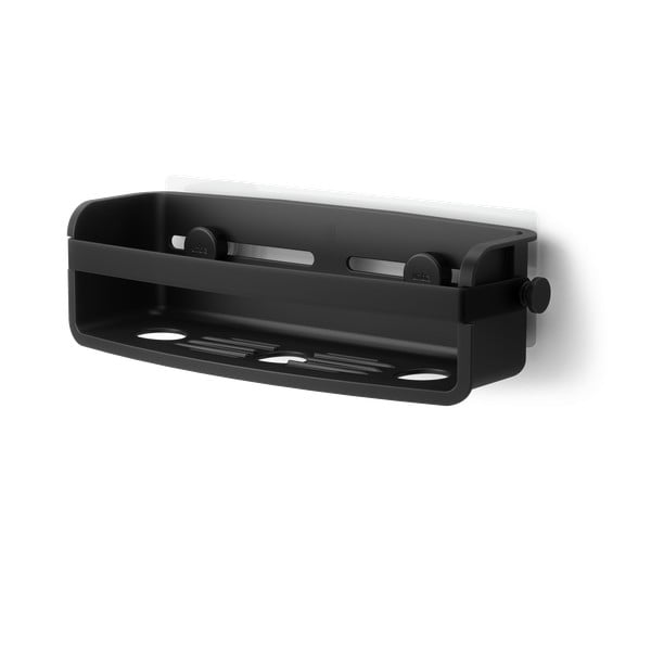 Mensola da bagno senza foratura nera in plastica Flex Adhesive – Umbra