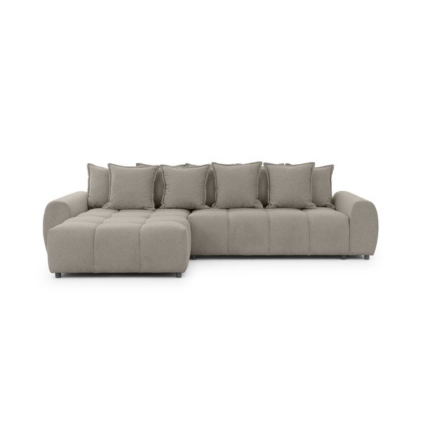 Divano angolare grigio tortora (con penisola a sinistra/con chaise lounge) Albane  – Ropez