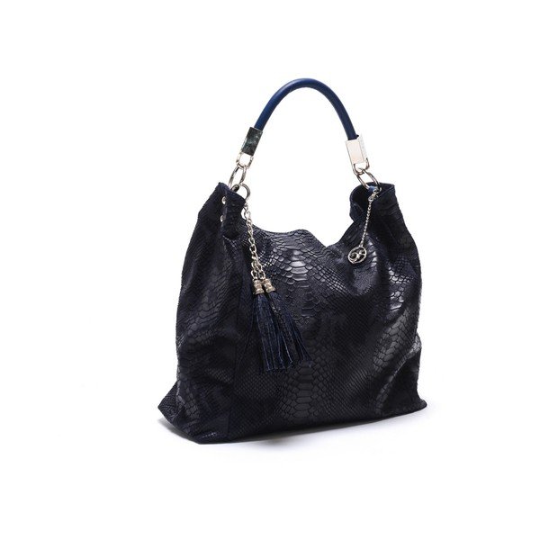 Kožená kabelka Classic 889 Blu Scuro-image-1