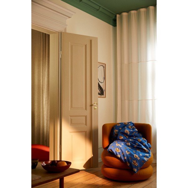 Lenzuolo matrimoniale in cotone sateen blu 200x220 cm Grand Pleasantly - JUNA-image-4