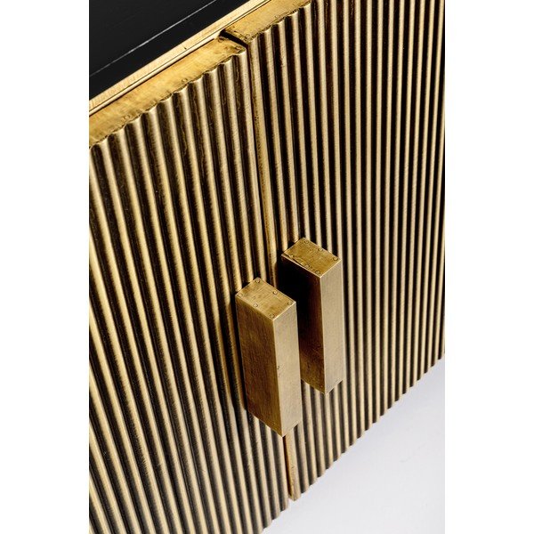 Credenza nera/di colore naturale 160x80x40 cm Virat – Bizzotto-image-2