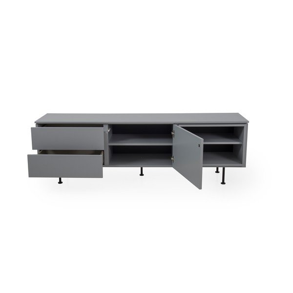 Cassettiera grigia , larghezza 180 cm Plain - Tenzo-image-3