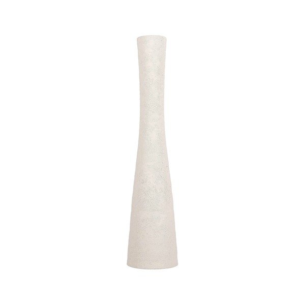 Vaso bianco in ceramica (altezza totale 40,5 cm) Cone – S|P Collection