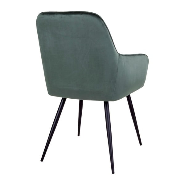 Set di sedie da pranzo verde scuro in imbottito 2 pz Harbo – House Nordic-image-4