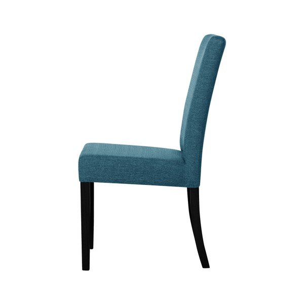 Sedia turchese con gambe in faggio nero Tonka - Ted Lapidus Maison-image-2