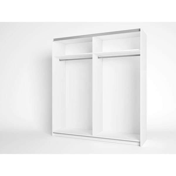 Armadio bianco in rovere con ante scorrevoli 182x200 cm Sahara - Marckeric-image-1