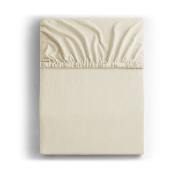 Lenzuolo elasticizzato in jersey beige 240x220 cm Amber - DecoKing