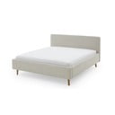 Letto matrimoniale imbottito beige con contenitore con rete inclusa 180x200 cm Mattis – Meise Möbel