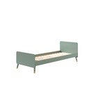 Letto per bambini verde oliva in legno di pino , 90 x 200 cm Billy - Vipack