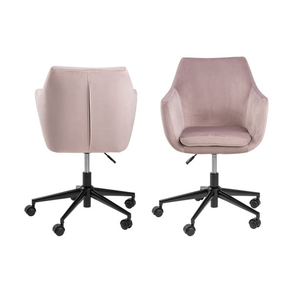 Sedia da ufficio rosa Nora - Actona-image-3