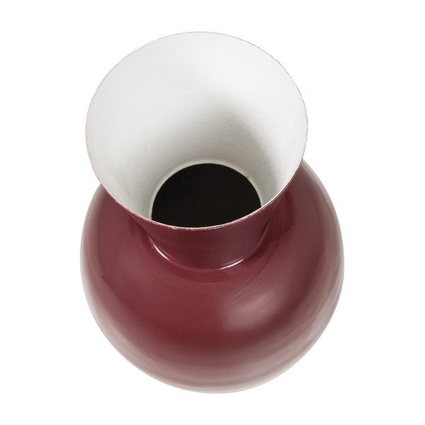 Vaso burgundy in metallo (altezza totale 38 cm) Auri – WOOOD-image-3